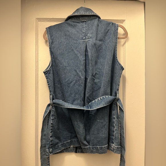 Ann Taylor Belted Denim Vest - Picture 7 of 9